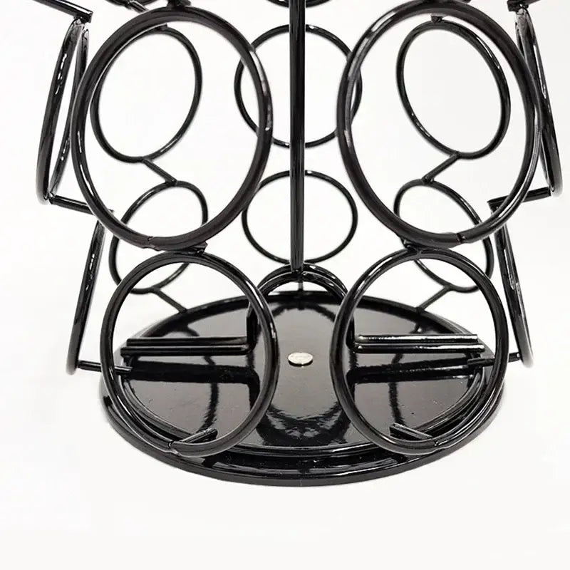 Modern black rotatable dolce gusto capsule rack kitchen storage shelf