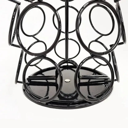 Modern black rotatable dolce gusto capsule rack kitchen storage shelf