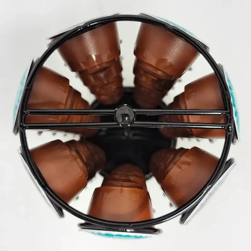 Modern black rotatable dolce gusto capsule rack kitchen storage shelf