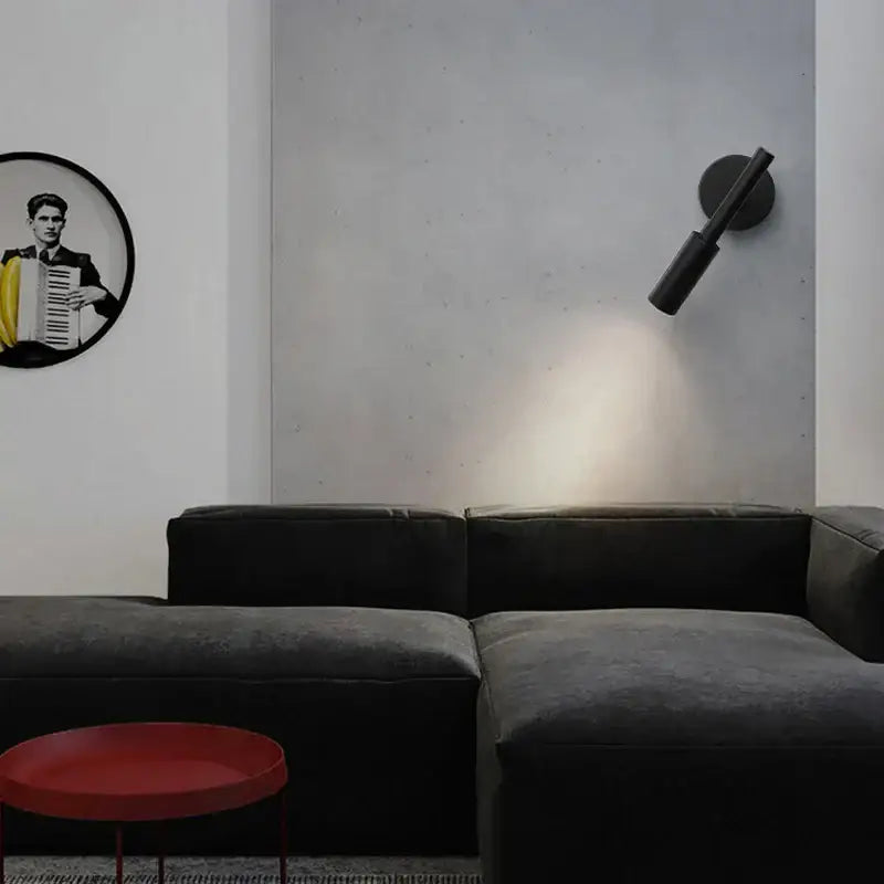 Modern black rotatable led wall lamp bedroom spotlight
