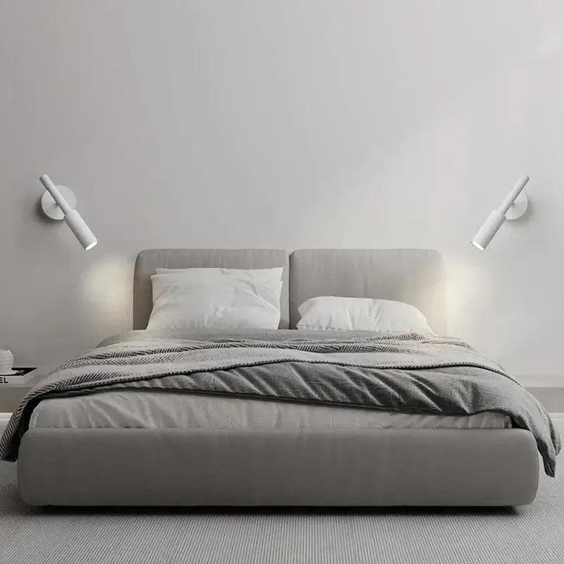 Modern black rotatable led wall lamp bedroom spotlight