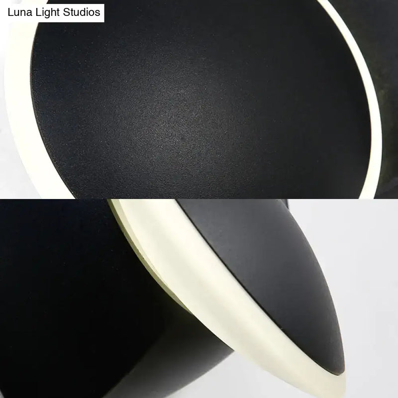 Modern black rotatable led wall sconce bedroom light fixture
