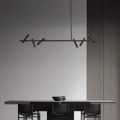 Modern black round ring chandelier living room pendant light