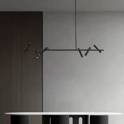 Modern black round ring chandelier living room pendant light