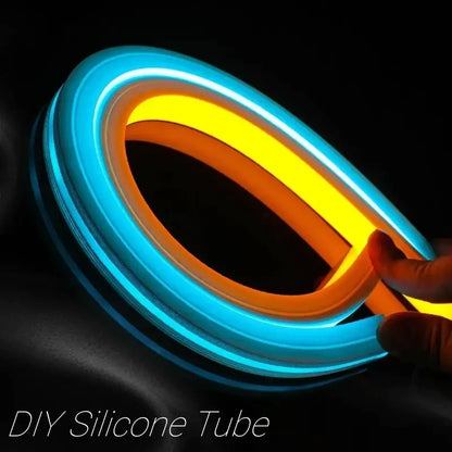 Modern black silicone tube flexible led channel outdoor light