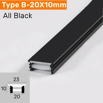Modern black silicone tube flexible led channel outdoor light