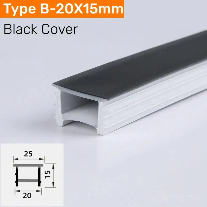 Modern black silicone tube flexible led channel outdoor light