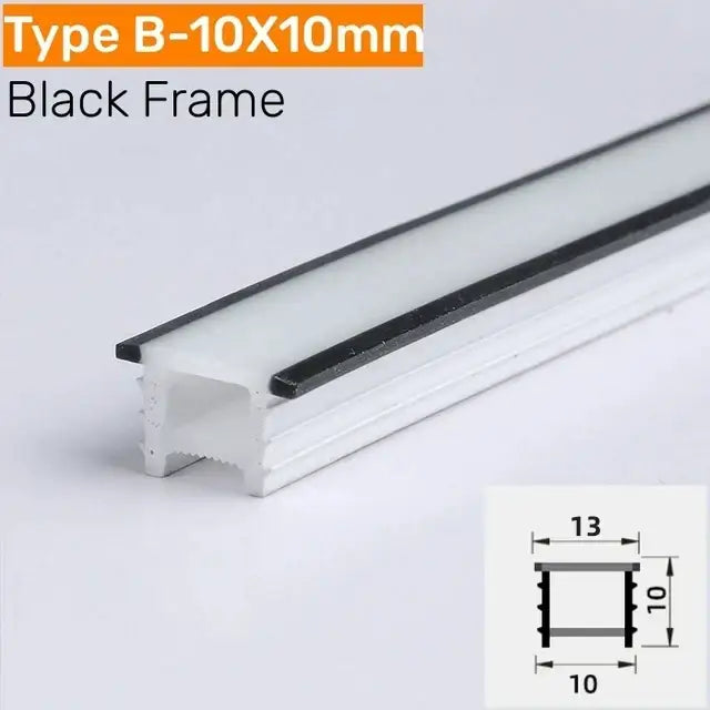 Modern black silicone tube flexible led channel outdoor light