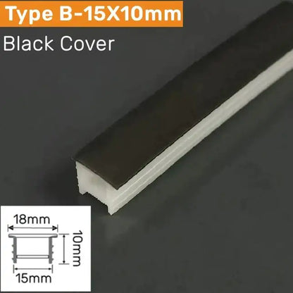 Modern black silicone tube flexible led channel outdoor light