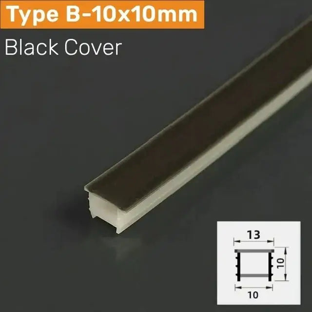 Modern black silicone tube flexible led channel outdoor light