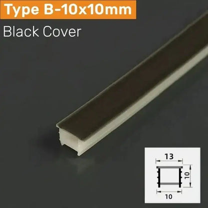 Modern black silicone tube flexible led channel outdoor light