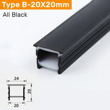Modern black silicone tube flexible led channel outdoor light