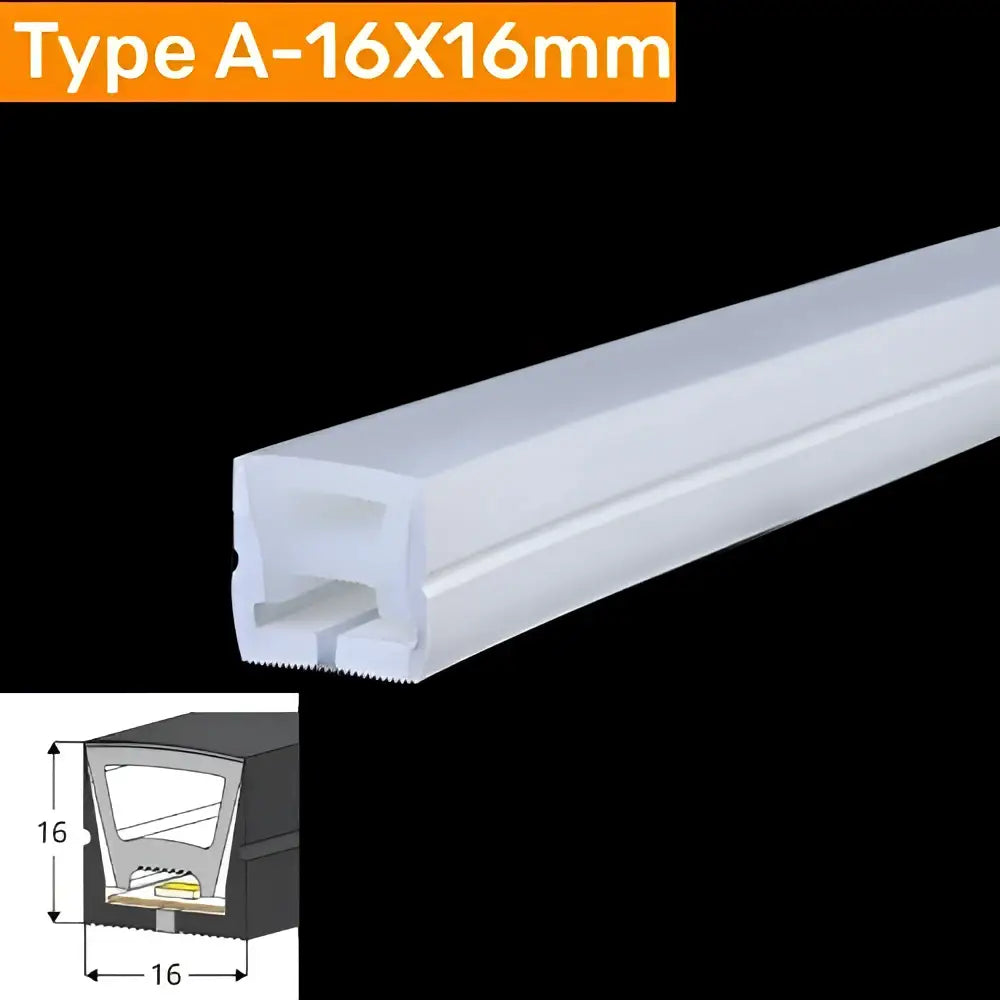 Modern black silicone tube flexible led channel outdoor light