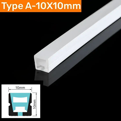 Modern black silicone tube flexible led channel outdoor light