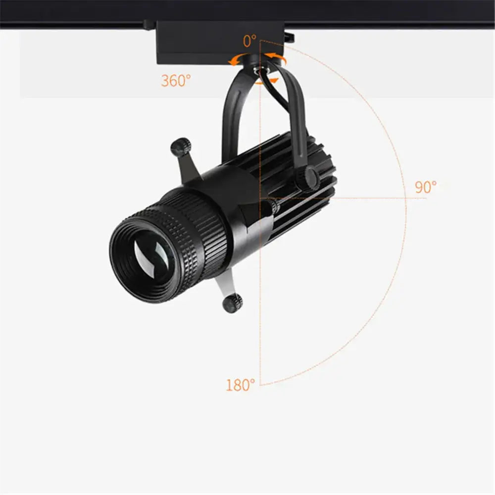Modern black & silver adjustable led track spotlights gallery light