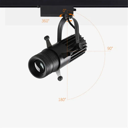 Modern black & silver adjustable led track spotlights gallery light