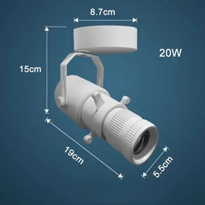 Modern black & silver adjustable led track spotlights gallery light
