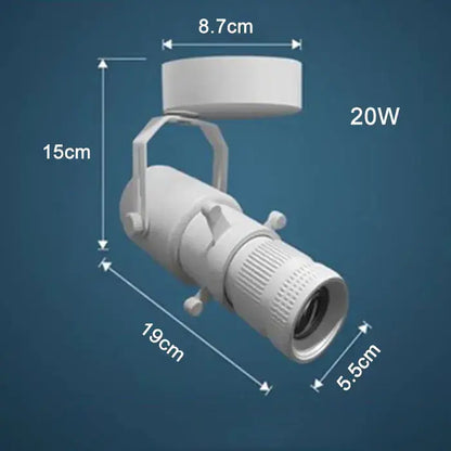 Modern black & silver adjustable led track spotlights gallery light