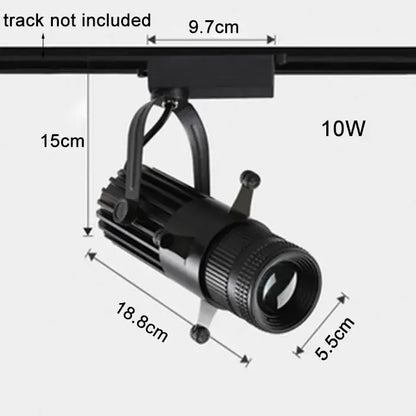 Modern black & silver adjustable led track spotlights gallery light