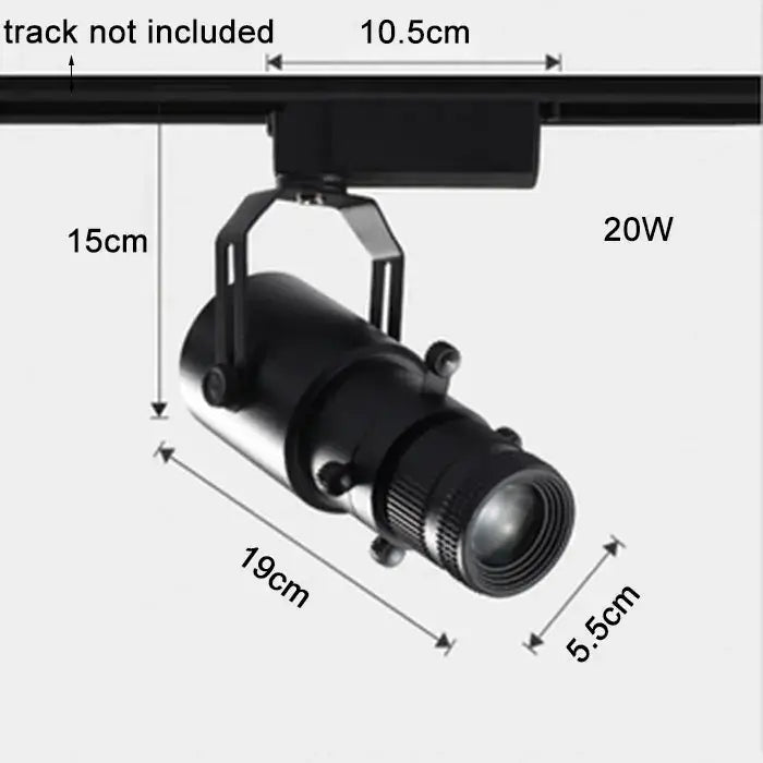 Modern black & silver adjustable led track spotlights gallery light