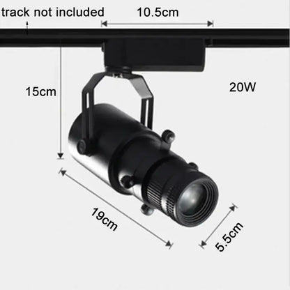 Modern black & silver adjustable led track spotlights gallery light