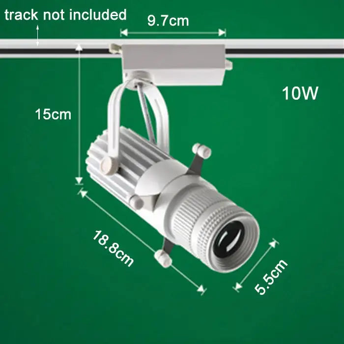 Modern black & silver adjustable led track spotlights gallery light