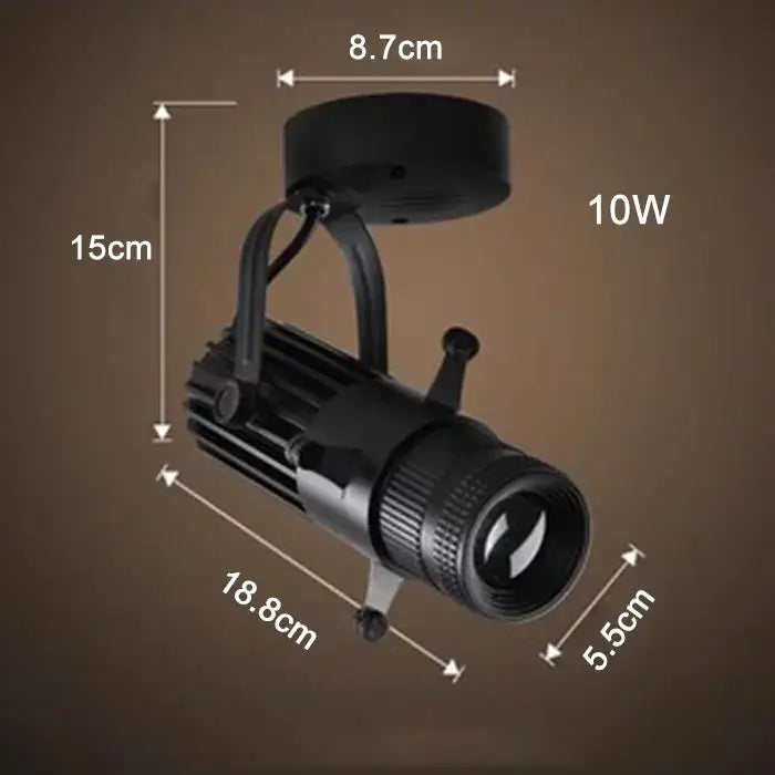Modern black & silver adjustable led track spotlights gallery light