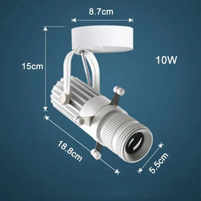 Modern black & silver adjustable led track spotlights gallery light