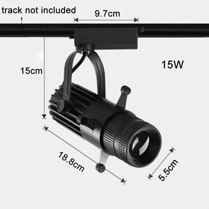 Modern black & silver adjustable led track spotlights gallery light
