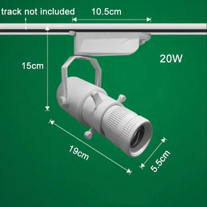 Modern black & silver adjustable led track spotlights gallery light