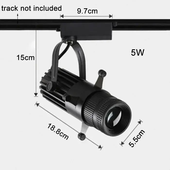 Modern black & silver adjustable led track spotlights gallery light