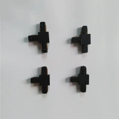 Modern black & silver ceiling track rail connector set kitchen light