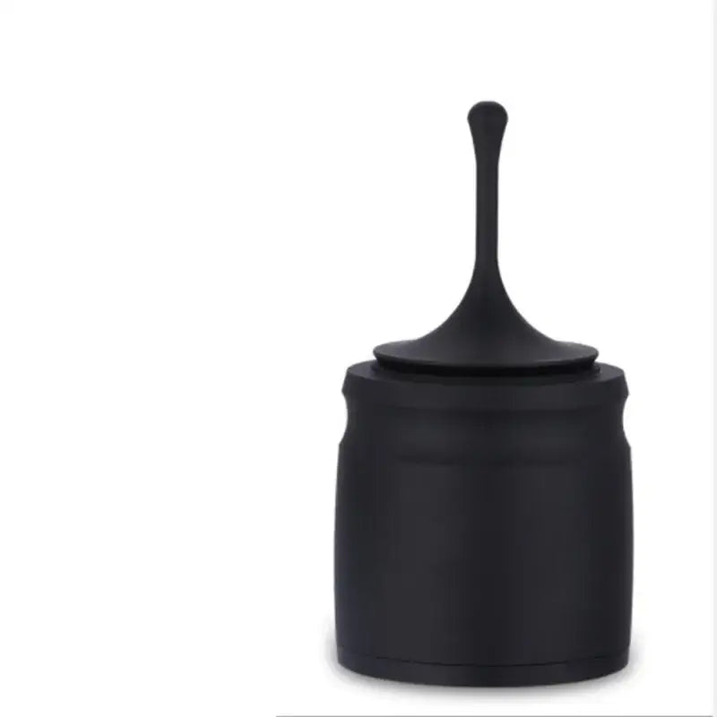 Modern black & silver coffee dosing ring tamper bowl kitchen tool