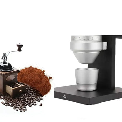 Modern black & silver coffee dosing ring tamper bowl kitchen tool