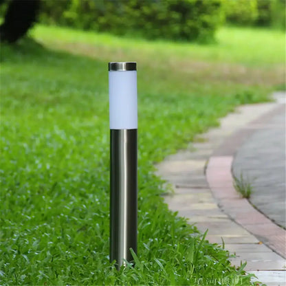 Modern black & silver landscape path light garden decor