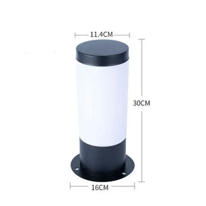Modern black & silver landscape path light garden decor