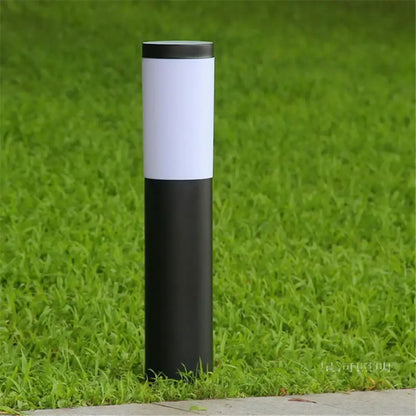 Modern black & silver landscape path light garden decor