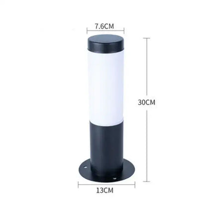 Modern black & silver landscape path light garden decor