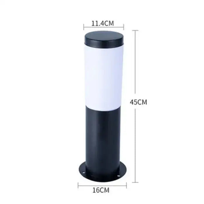 Modern black & silver landscape path light garden decor
