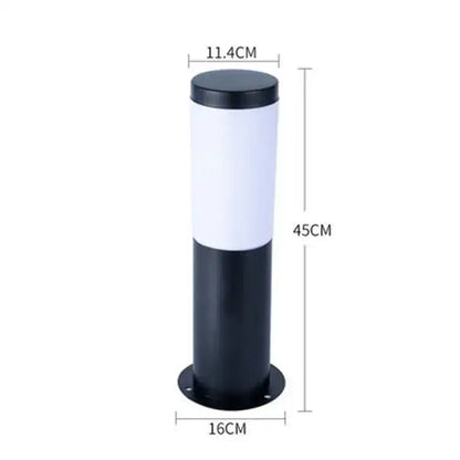 Modern black & silver landscape path light garden decor