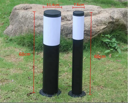 Modern black & silver landscape path light garden decor