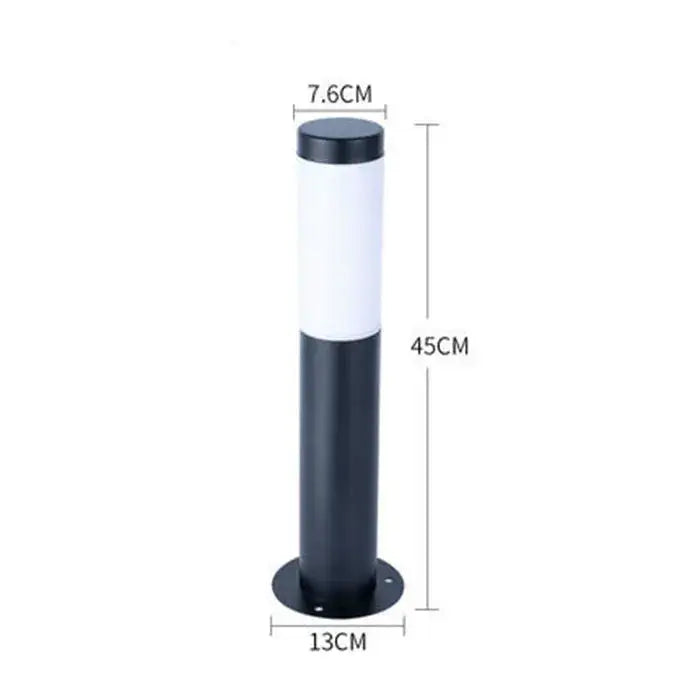 Modern black & silver landscape path light garden decor