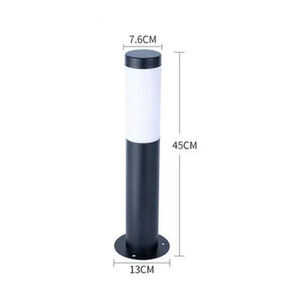 Modern black & silver landscape path light garden decor