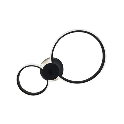 Modern black & silver led hoop wall lamp bedroom ceiling light