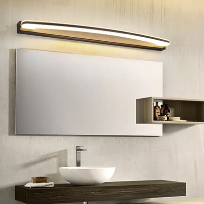 Modern black & silver led vanity light – bathroom warm white lamp