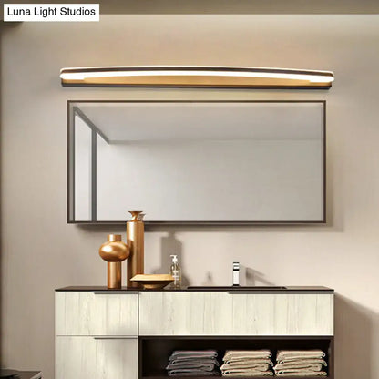 Modern black & silver led vanity light – bathroom warm white lamp