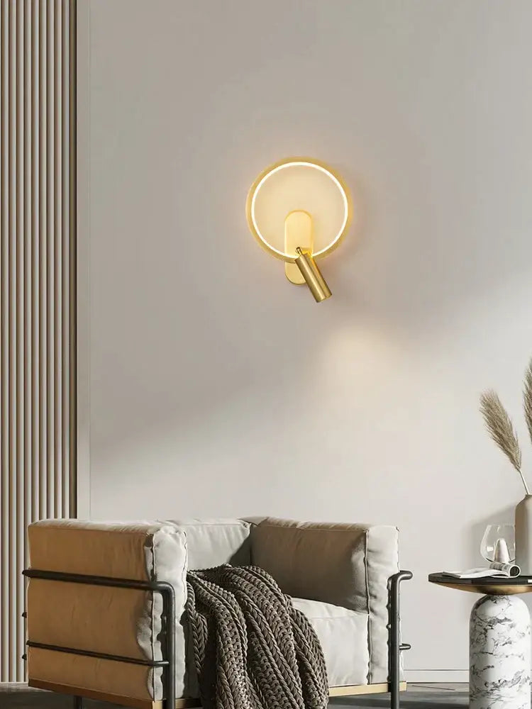 Modern black & silver led wall lamp bedroom adjustable spotlight
