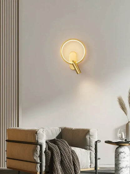 Modern black & silver led wall lamp bedroom adjustable spotlight