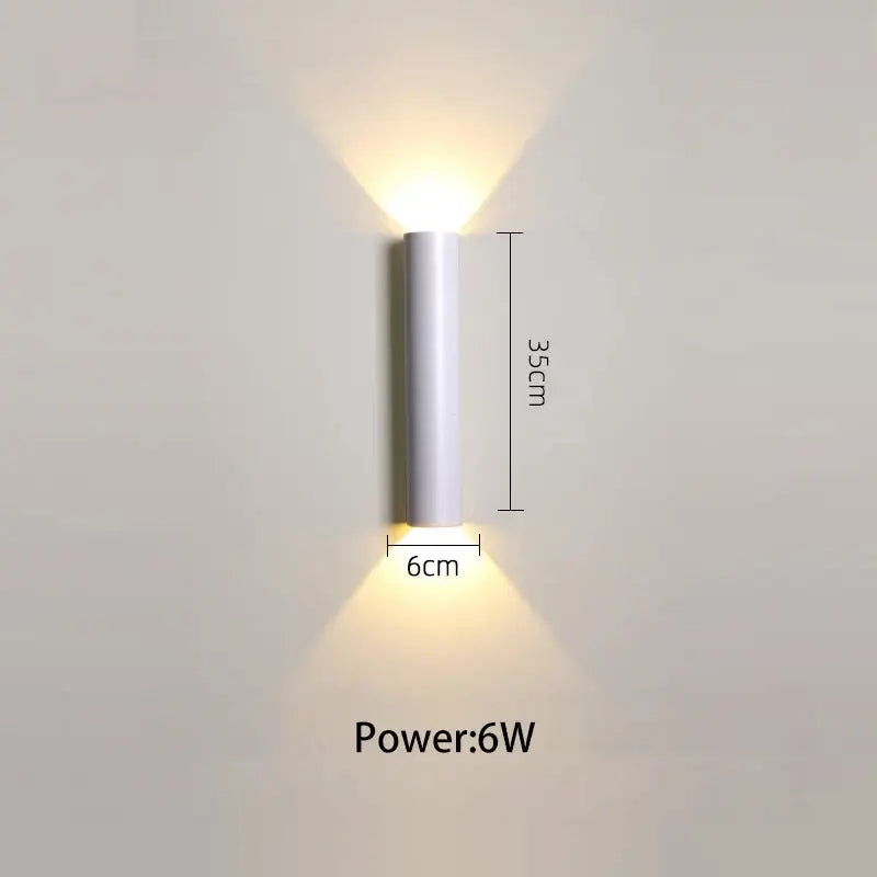 Modern black & silver led wall lamp for bedroom or tv background