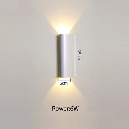 Modern black & silver led wall lamp for bedroom or tv background